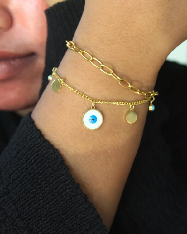 Evil Eye Layered Bracelet