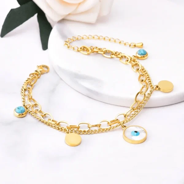 Evil Eye Layered Bracelet