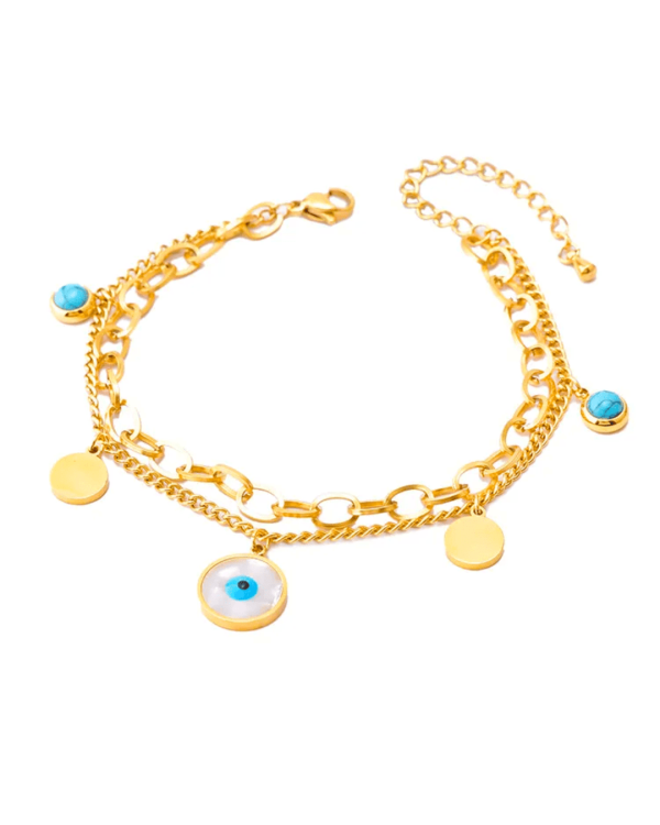 Evil Eye Layered Bracelet