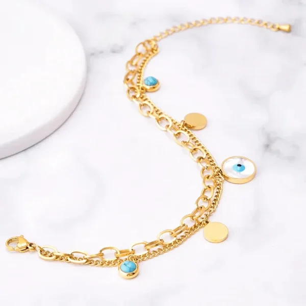 Evil Eye Layered Bracelet
