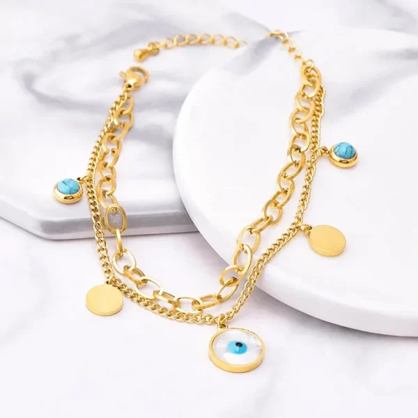 Evil Eye Layered Bracelet