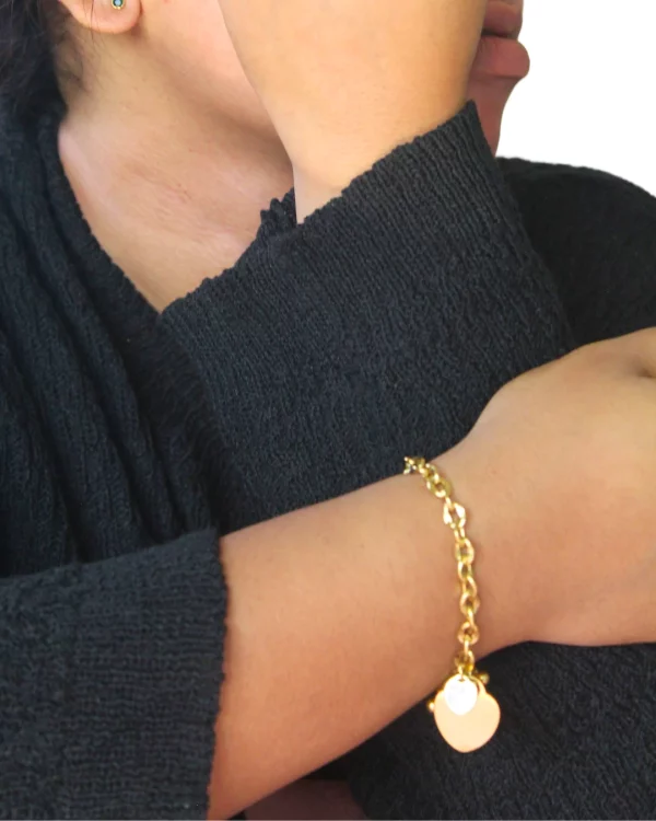 Heart Of Gold Chain Bracelet