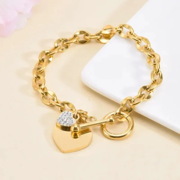 Heart Of Gold Chain Bracelet