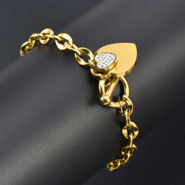 Heart Of Gold Chain Bracelet