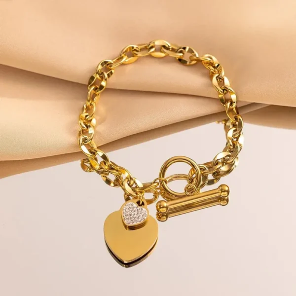 Heart Of Gold Chain Bracelet