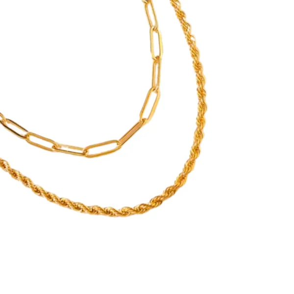 Paperclip N Rope Chain Bracelet