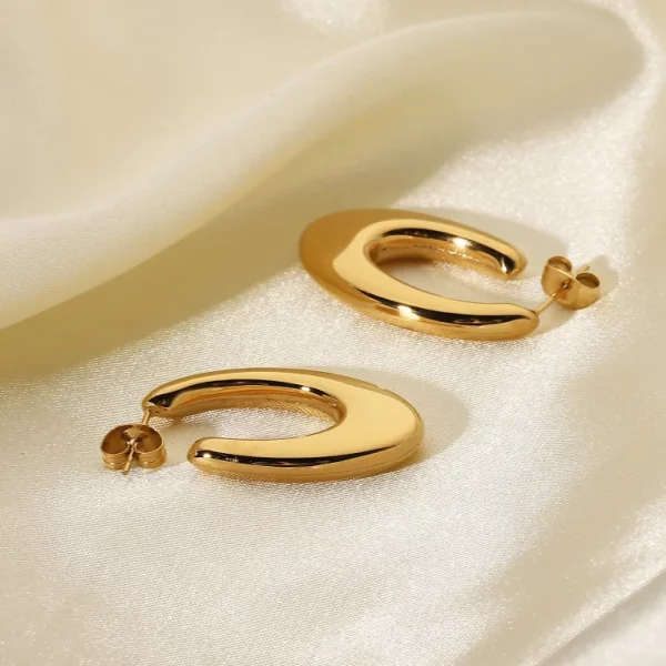 Bold U Hoop Earrings