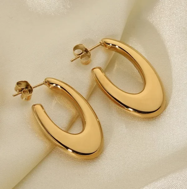 Bold U Hoop Earrings