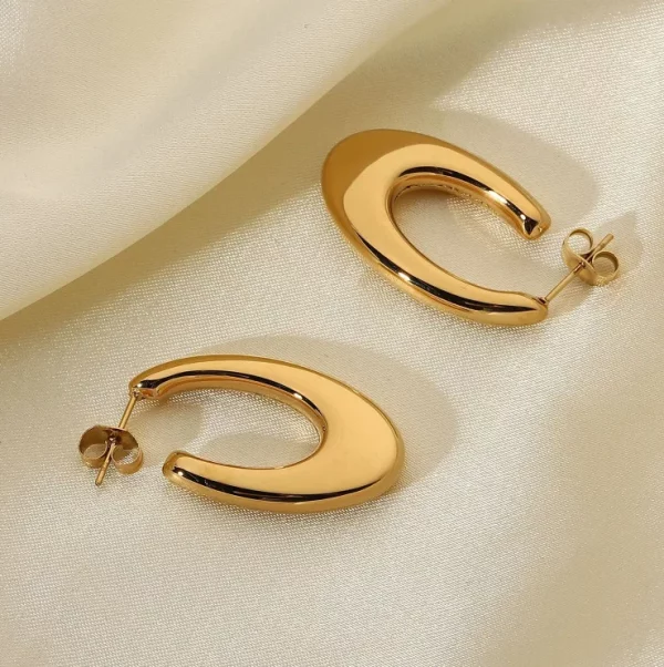 Bold U Hoop Earrings