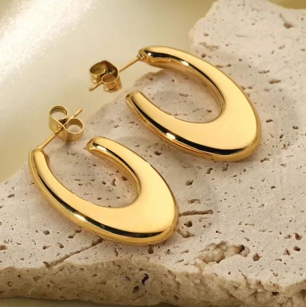 Bold U Hoop Earrings