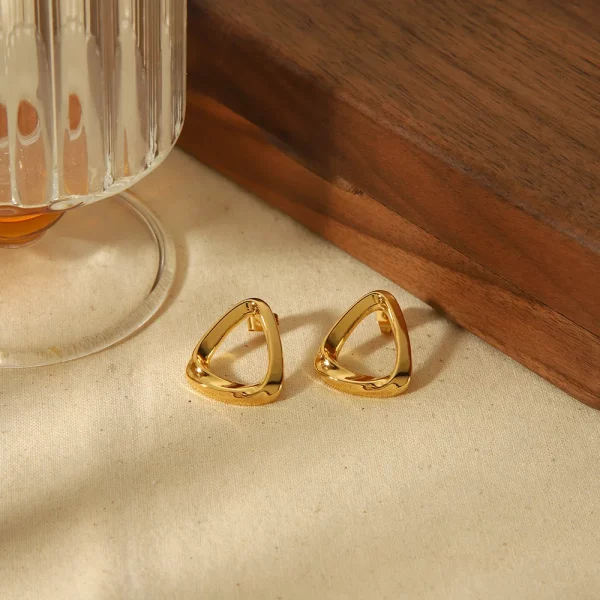 Hollow Triangle Stud Earrings