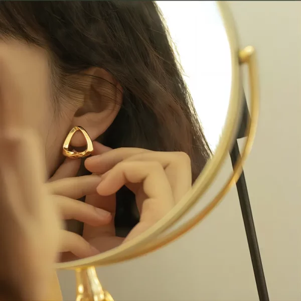 Hollow Triangle Stud Earrings