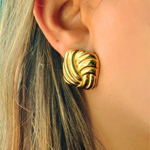 Mega Illusion Square Stud Earrings