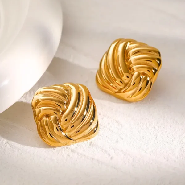 Mega Illusion Square Stud Earrings