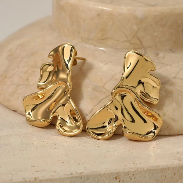 Floral Textured Stud Earrings