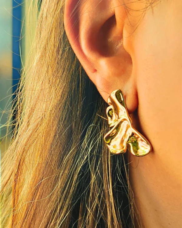 Floral Textured Stud Earrings