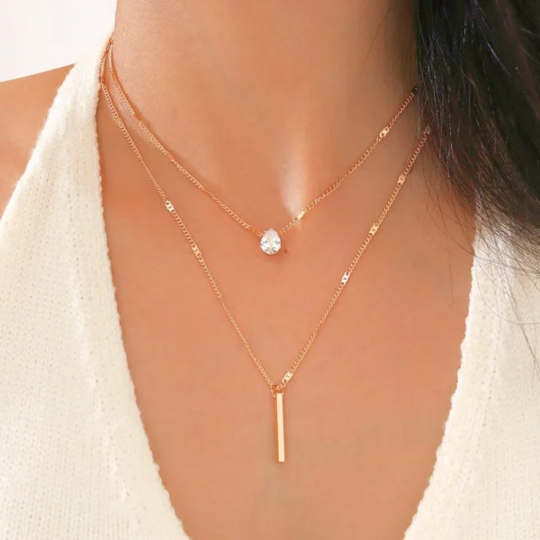 Tassel Bar Layered Necklace