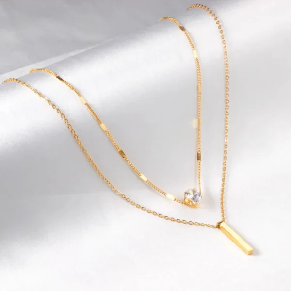 Tassel Bar Layered Necklace