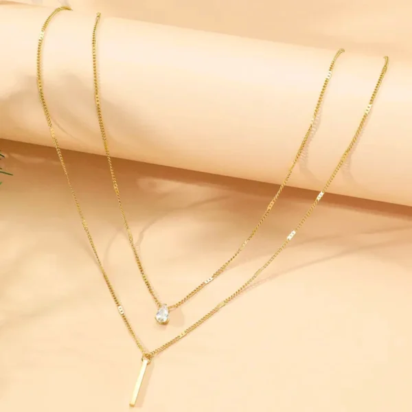 Tassel Bar Layered Necklace