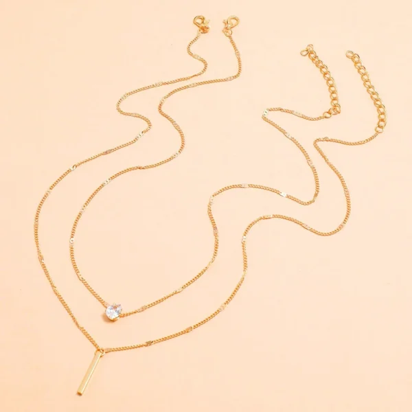 Tassel Bar Layered Necklace