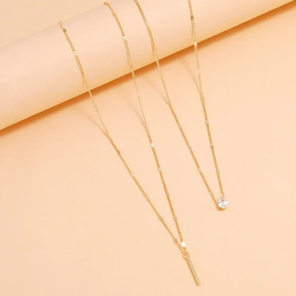Tassel Bar Layered Necklace