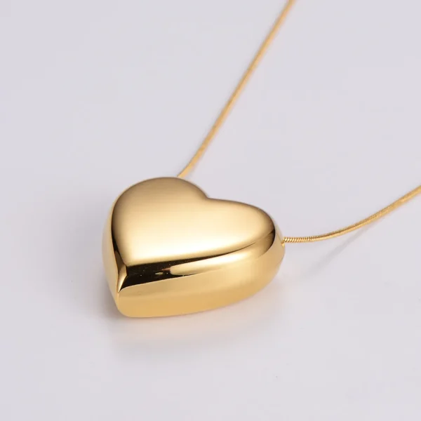 Puffy Heart Pendant Necklace