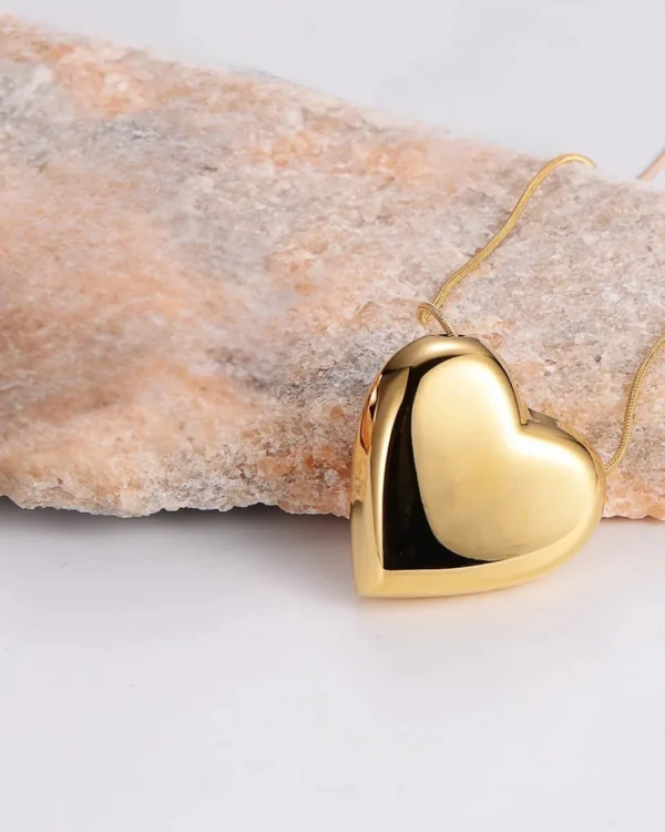 Puffy Heart Pendant Necklace