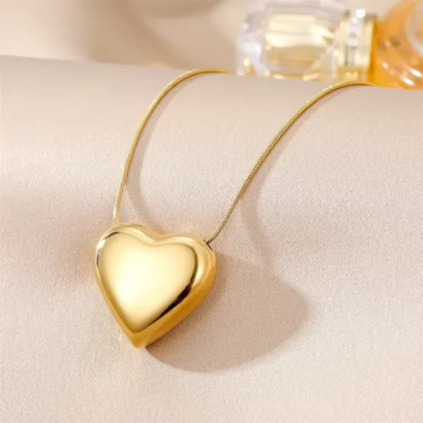 Puffy Heart Pendant Necklace