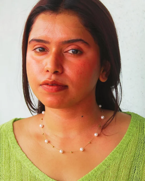 Multi Station Pearl Beaded Necklace