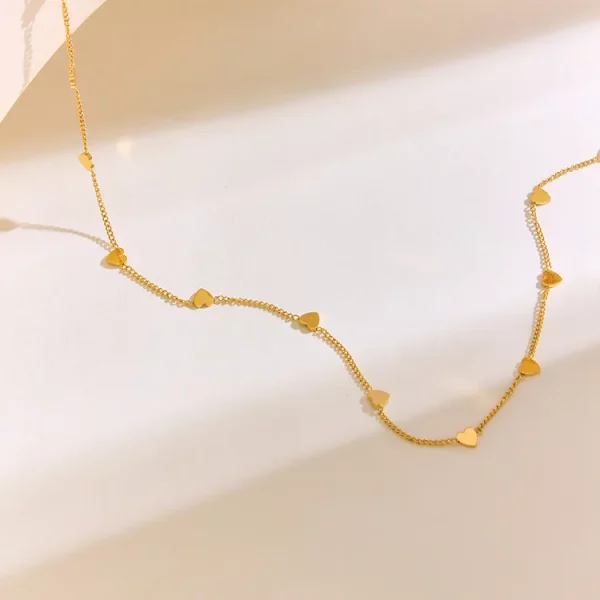 Tiny Hearts Chain Necklace