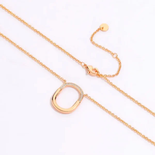 Lock Pendant Paperclip Chain Necklace