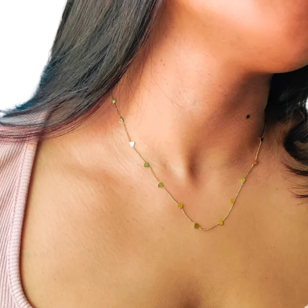 Tiny Hearts Chain Necklace