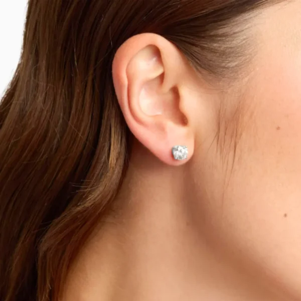 Round Cut Solitaire Stud Earrings