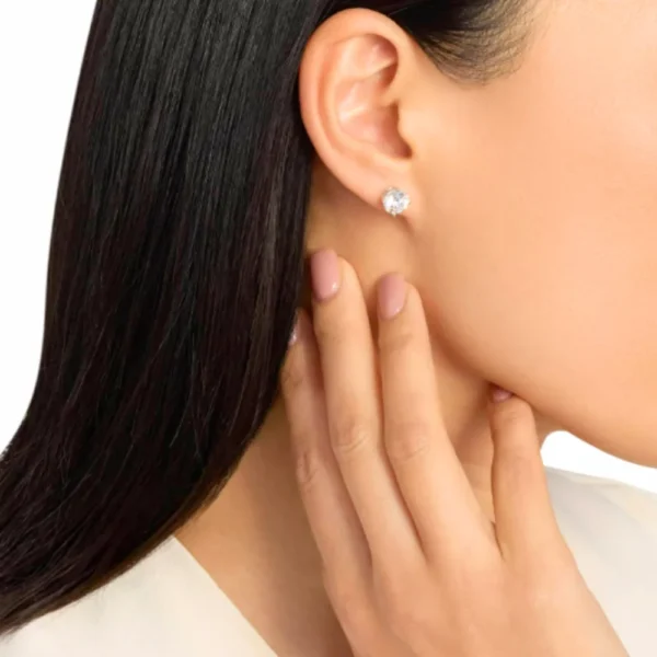 Round Cut Solitaire Stud Earrings