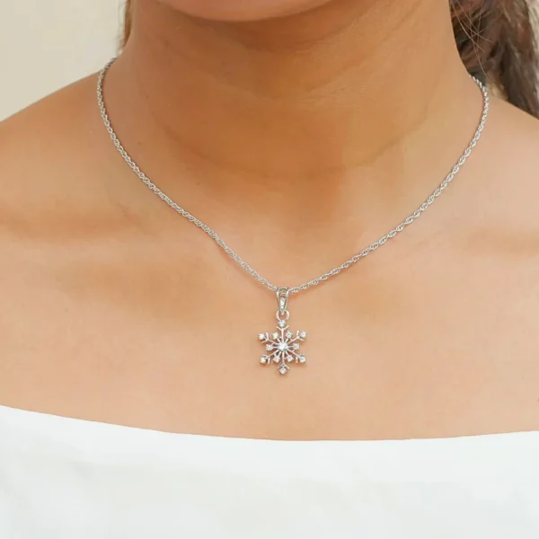 Frozen Silver Pendant Necklace