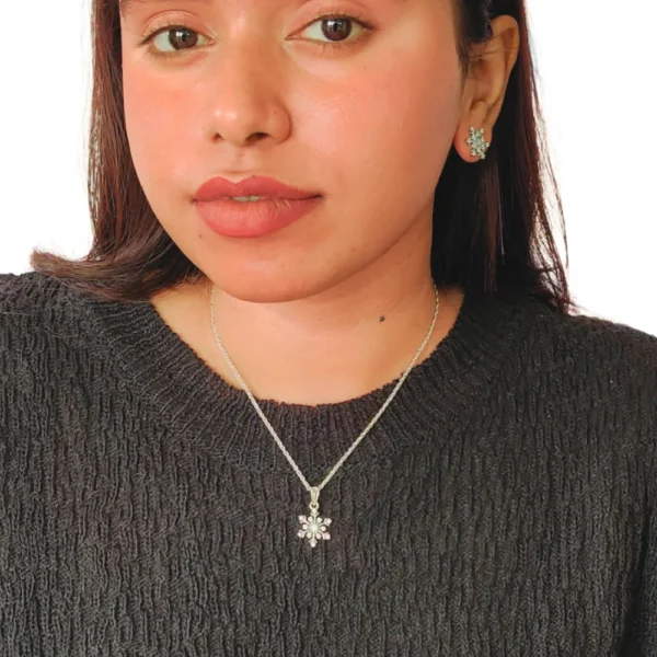 Frozen Silver Pendant Necklace