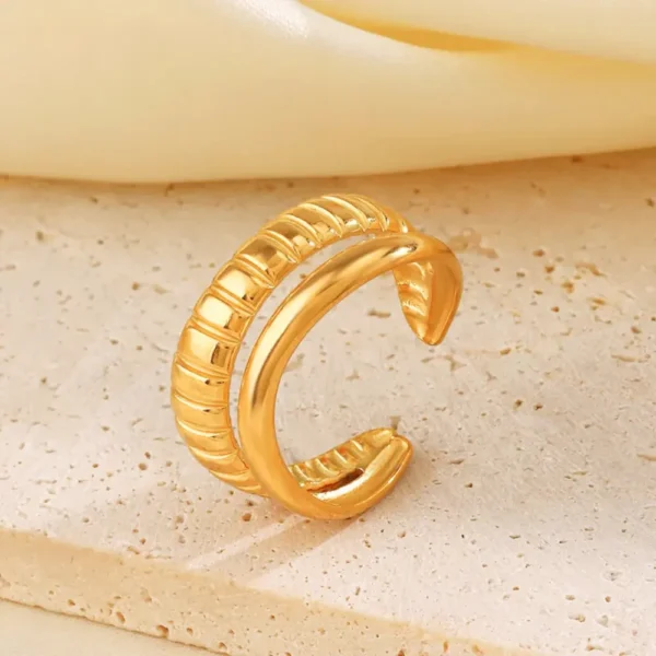 Double Layer Open Ring