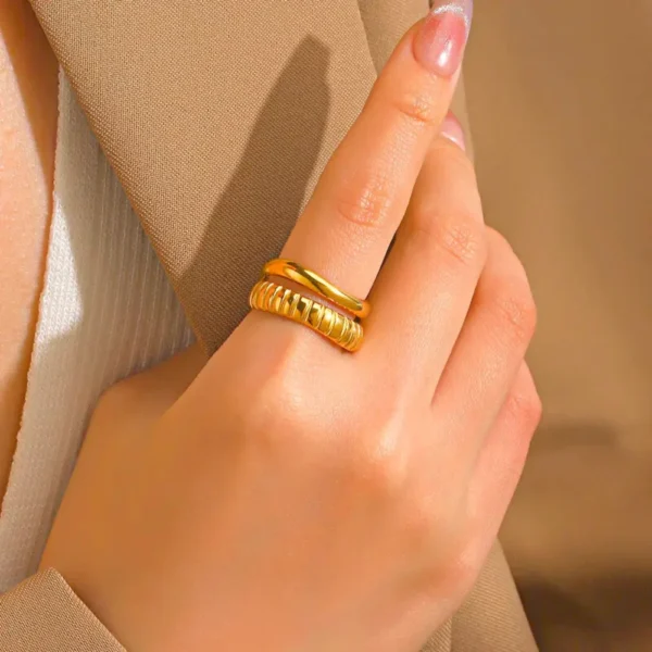 Double Layer Open Ring