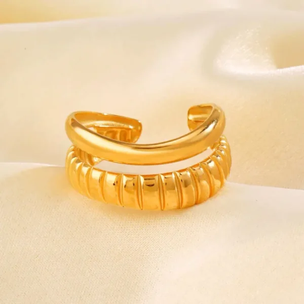 Double Layer Open Ring
