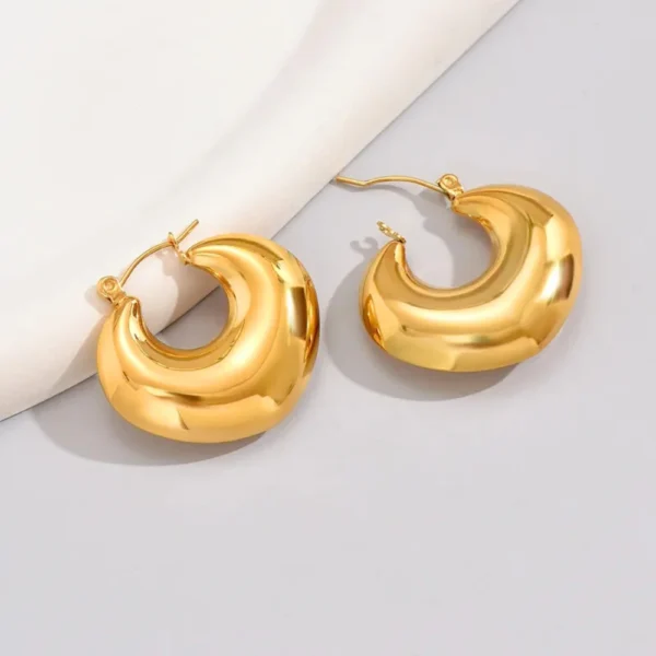 Bold Puffy Hoop Earrings