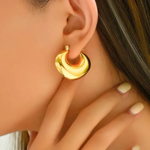 Bold Puffy Hoop Earrings