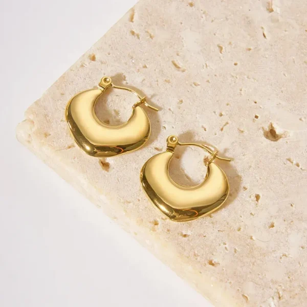 Bold Puffy Hoop Earrings