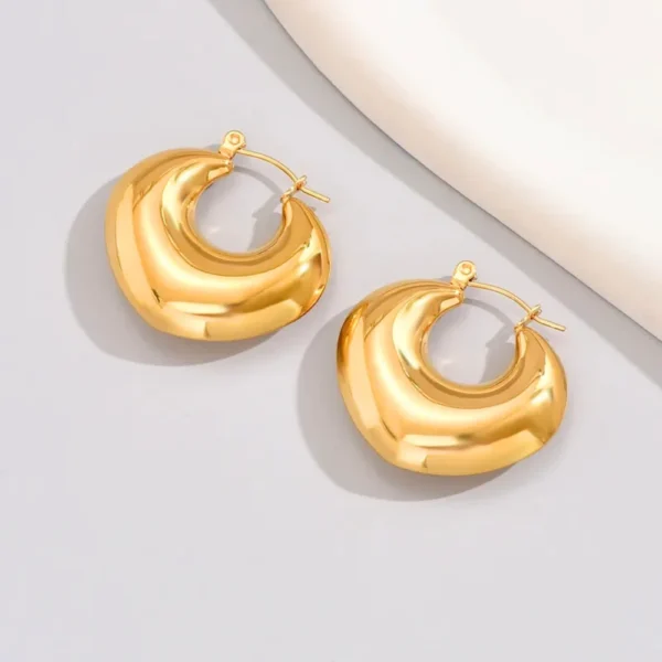 Bold Puffy Hoop Earrings