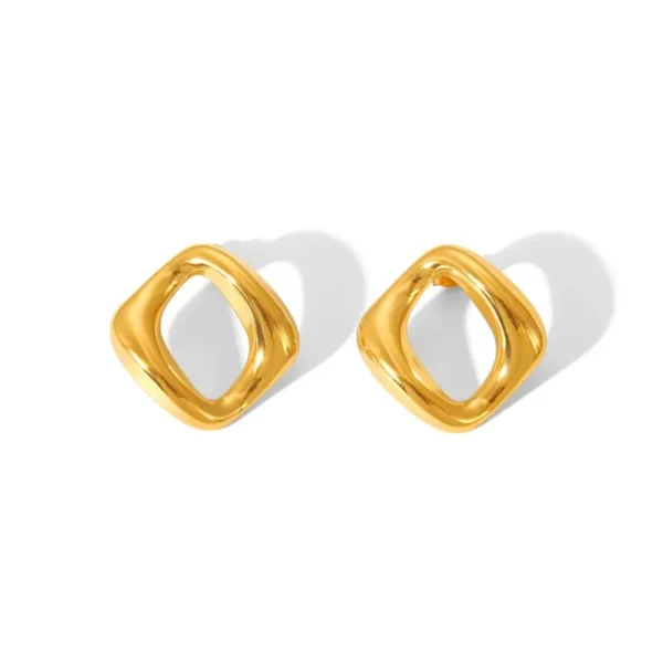 Bold Hollow Stud Earrings
