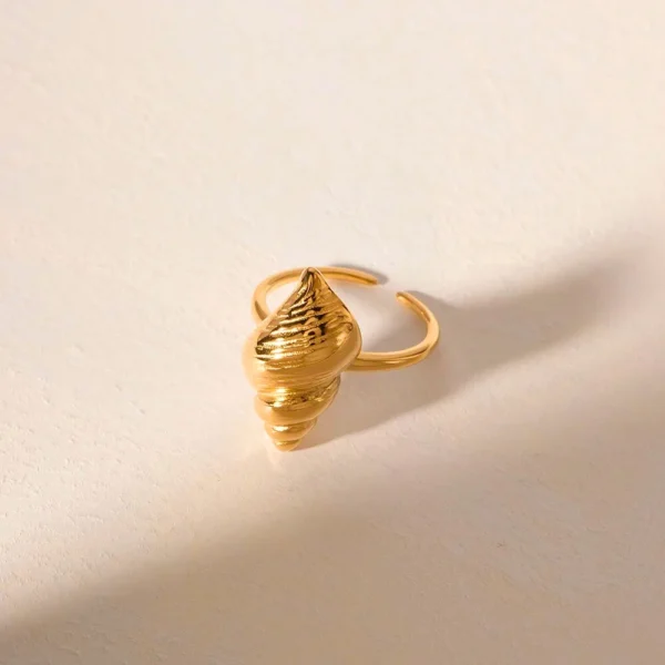 Textured Conch Open Ring