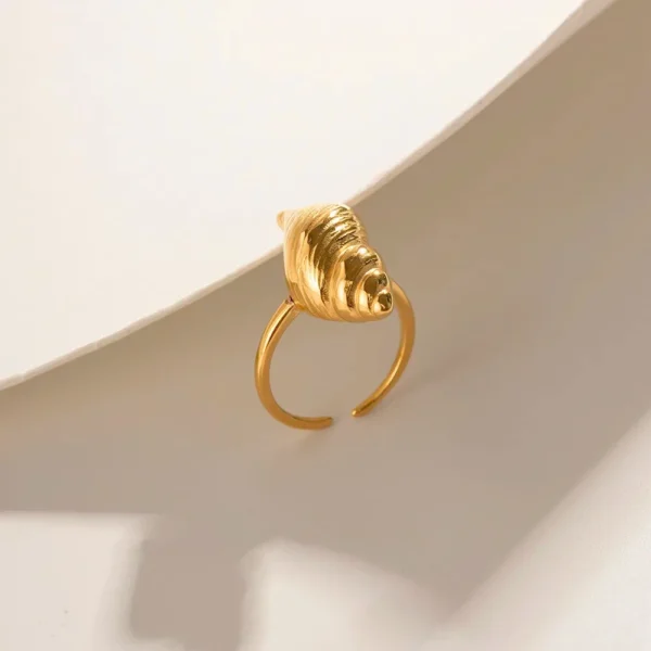 Textured Conch Open Ring