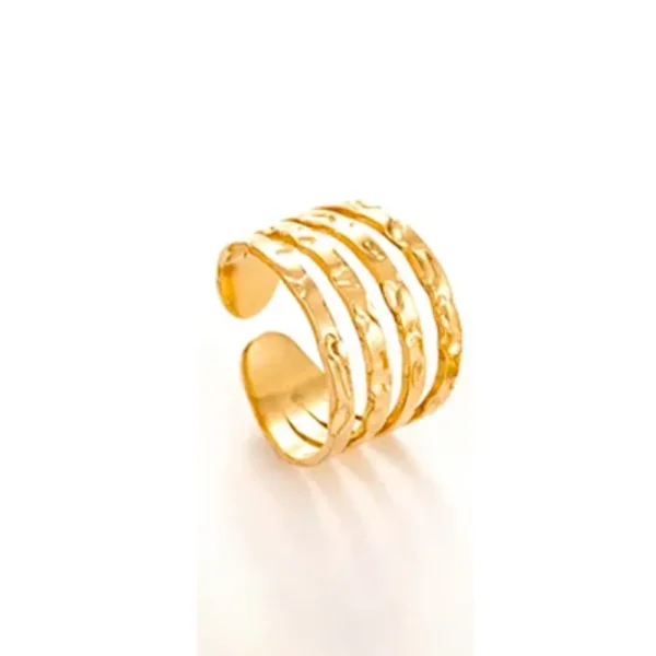 Textured Multi Layered Open Ring