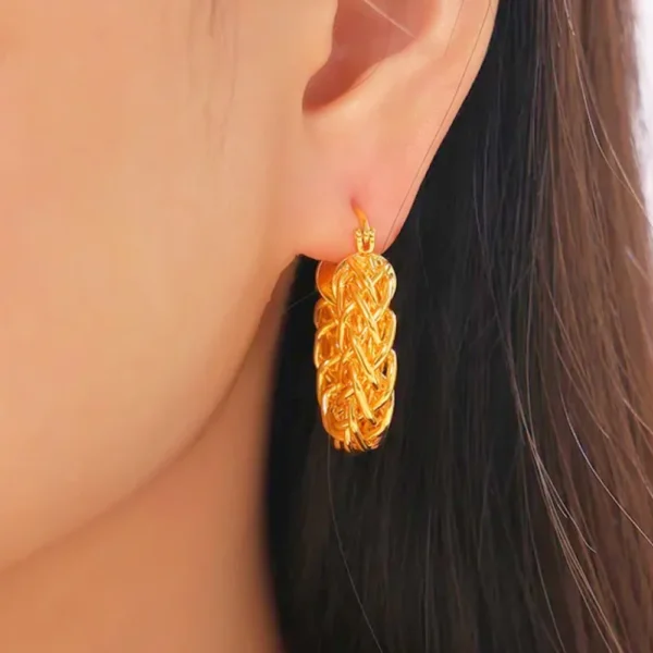 Twisted Rope Bold Hoop Earrings