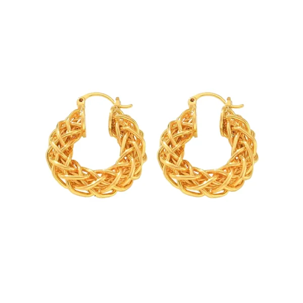 Twisted Rope Bold Hoop Earrings