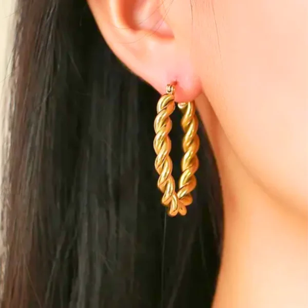 Classic Twisted Hoop Earrings